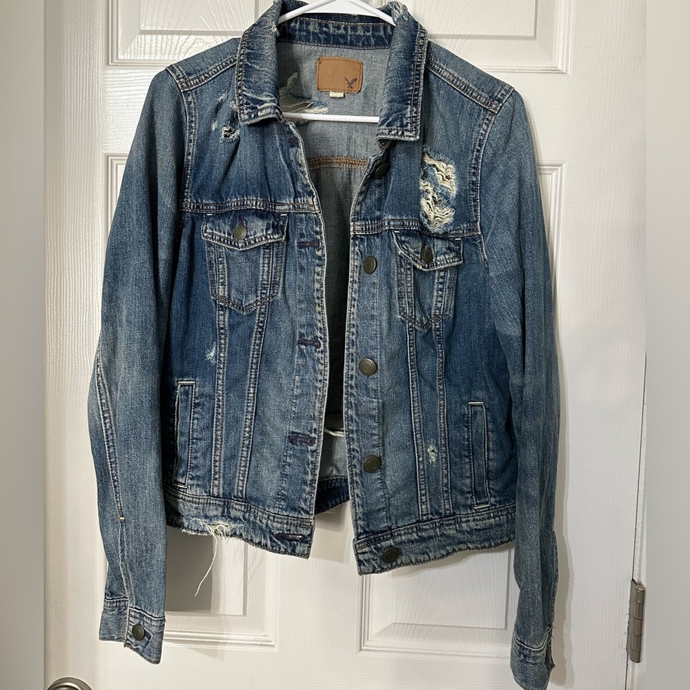 American Eagle Distressed Jean Jacket